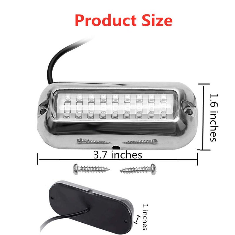 LABLT Blue 27 50W Underwater Marine Transom Lights - 316 Stainless Steel Pontoon Transom Lights for Fishing Night Use - Image 2